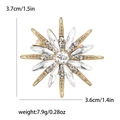 Spilla a stella dorata con strass di altezza 3,7cm e peso leggero di soli 7,9g - Oro