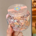 Elastici per capelli spessi colorati in barattolo con tonalità pastello macaron - Barattolo / 7# Colori Gelato (1000 Pezzi)