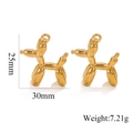 Golden titanium steel balloon dog pendants with 25mm height and 30mm width dimensions - Large / Gold