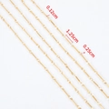 Catena a barre in acciaio inossidabile dorato per gioielli fai-da-te 0,12 cm - 1 Metro/Confezione / A-Oro-1.25mm