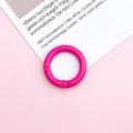 Detail of 25mm hot pink spring ring clasp with matte lacquer finish for DIY accessories - Rose Red