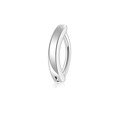 Sleek silver stainless steel belly button ring with smooth metallic finish - Curved Bar / Silver