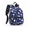 Navy blue space unicorn backpack for kids with rocket and planet prints and padded straps - Dark Blue Space Unicorn