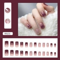 French taro purple gradient press-on nails with fine glitter and shimmer finish - Taro Purple Gradient (R923)