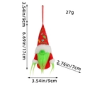 Christmas sequin gnome ornament with red Grinch hat and warm glowing lights - Red Hat Male Style