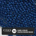 4mm dark blue opaque lacquered glass round seed beads for DIY jewelry making and crafts - EU 30