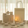 Scented candle gift set in warm beige box with various fragrances and a gift bag - Happy Valentine's Day Hidden Poetry 12pcs Gift Box