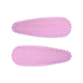 Lot de deux barrettes BB en tissu tricoté rose avec bords festonnés pour petites filles - Pince Goutte à Bord Festonné (Lot de 2) / Rose Pâle-Texture Tricot