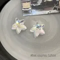 Mini molletta a stella iridescente in acrilico laser, 2,5 cm per lo styling dei capelli - Pentagramma