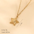 Bohemian gold star pendant necklace with delicate O-chain and minimalist design - Pentagram Necklace (1 Pcs)
