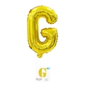 Golden 16-inch letter G foil balloon for birthday party decor with retail packaging - Letter G (With Backing Card) / 16" / Gold