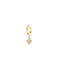 Exquisite S925 sterling silver heart-shaped earring with gold plating and paved crystals - 925 Silver / Heart Pendant Gold (RHE785G)