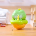 Cute green dinosaur pet figurine with yellow crown and cup for electric bike handlebars - 3040D Frog Tumbler