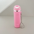 Pink portable tumbler keychain with metal clip for lipstick or small accessories - 03 Color Matching Pink