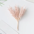Artificial light pink cedar spray bundle with fluffy texture for DIY home floral decor - Pink