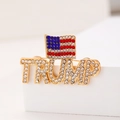 TRUMP Flag Brooch (kc gold WG-0984)