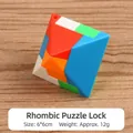 Colorful rhombic puzzle lock 6x6cm brain teaser toy for students and kids - Diamond