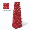 Set di 10 scatole regalo di Natale rosse con fiocchi di neve e berretto di Natale - Set da 10 Pezzi Cappello di Babbo Natale Rosso