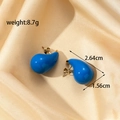 Luxuriöse Wassertropfen-Ohrstecker in Blau mit goldener Titanstahl-Verarbeitung für Damen - Königsblau