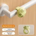 Silicone mushroom door handle bumper in light green finish for wall protection - Sprout Green (1 Pack)