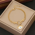 Golden Evil Eye bracelet with sparkling rhinestones on a jewelry box display - 3# Evil Eye (B496)