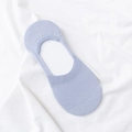 Breathable light blue mesh low cut invisible no-show socks for women in soft summer fabric - Mesh Invisible Women's Socks / Blue