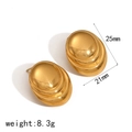 Detailed view of gold spiral titanium earrings with 25mm dimensions and 8.3g weight - |te60038