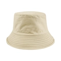 Cappello a secchiello reversibile in cotone kaki chiaro con tesa larga e cuciture rinforzate - M (56-58cm) / Cachi/Nero