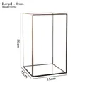 Large vintage gold glass storage box display case in brass finish 25x15x15cm size - Large / Old Brass Color