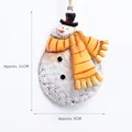 Vintage iron snowman ornament with rustic finish and size scale of 11cm by 8cm - Iron Snowman S