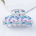 Rainbow butterfly hair claw clip with colorful gradient pattern and clear acrylic finish - Gradient Colorful Butterfly (D19-3-19)