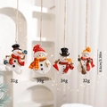Set di 4 ornamenti pupazzo di neve in resina con cappelli festivi e dettagli di peso - Combinazione 4 (Pupazzo di Neve Set di 4)
