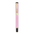 Pink glitter business fountain pen with golden beast-head clip and metallic accents - Dragon Matte / Pink / Single