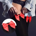 Black Socks With Red Bowknot