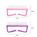 Pink and purple plastic handle nail dust cleaning brushes with white synthetic bristles - Pink/Purple Random Large Brush 1Pc