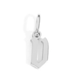 Gothic style silver letter D charm pendant with polished finish for DIY jewelry - Letter V / Steel