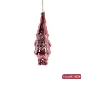 Pink Santa Claus ornament with 16CM length and metallic finish for Christmas tree - Pink Santa / 16cm