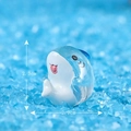Mini resin blue whale ornament figurine with cute expression for micro landscapes - Shark No. 2