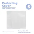 Transparent S-size PVC notebook cover protector with dimensions of 200x192mm - Clear