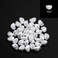 Irregular triangle 8mm white ABS imitation pearl loose beads for DIY jewelry making - Triangle Style (8mm)