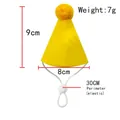 Yellow pet party hat with plush ball and adjustable elastic strap for cats and dogs - Yellow Birthday Hat