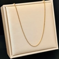Elegant gold square box chain necklace displayed in a premium jewelry presentation box - Box Chain 【40+5cm】 / Rose Gold