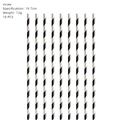 Set of 10 black and white striped paper straws for gambling themed birthday parties - Black & White Striped Straws (10PCS)