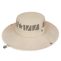 Chapeau de soleil kaki de plein air à large bord avec maille aérée et cordon réglable - Réglable / Beige Clair