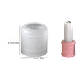 Translucent silicone clover pattern mold for DIY candles and resin cylinder bases - Clover Style