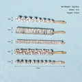 Detailed view of five-piece gold rhinestone bobby pin set with precise measurements - Gold Geometric Style (HS-J6375G)