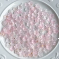 Cuentas de resina con degradado rosa y blanco y purpurina dorada para joyería artesanal - 20g (Aprox. 110 unidades) / Rosa Degradado
