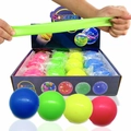 Colorful TPR squeeze balls stress relief toy set in various colors with display box - Solid Color Flour Ball