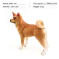 Lifelike Shiba Inu dog figurine model in tan and white, size 13.5x4.5x13cm, weight 270g - Shiba Inu