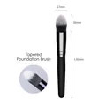 Pointed foundation brush with black matte handle and silver ferrule for flawless makeup - 874 Pointed Foundation Brush